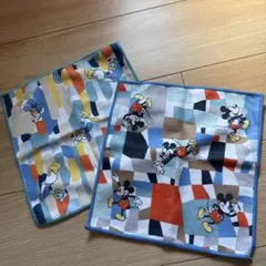 ミッキー ドナルド ハンカチ 2枚セット