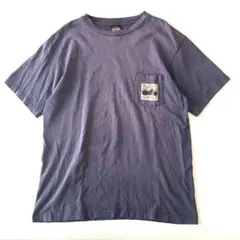 激フェード　茄子紺　ハーレーダビッドソン　ポケットT 90sビンテージ USA製