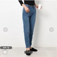 シューラルー SHOO-LA-RUE ストレッチ デニム スキニーパンツ 青 Mのサムネイル