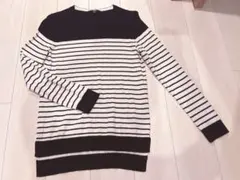 UNIQLO ボーダーセーター Mサイズ ネイビー/ホワイト