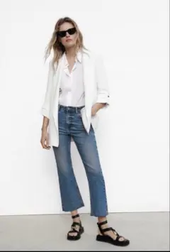 ZARA Z1975 HIGH-WAIST MINI FLARE デニムパンツ