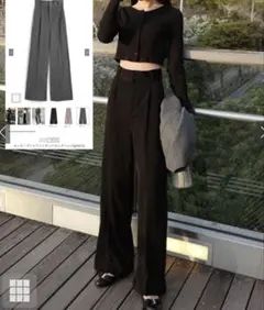 スラックス　黒