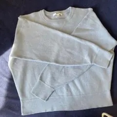 ユニクロC スムースコットンクルーネックセーター水色