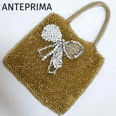ANTEPRIMA アンテプリマ ワイヤーバッグ リボン スクエア ゴールド