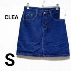 ◆新品◆ CLEA デニム スカート S ミニ ブルー 台形
