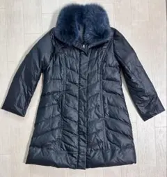 【最終セール中】 Luporte ダークグリーンダウンコート ファーはフォックス