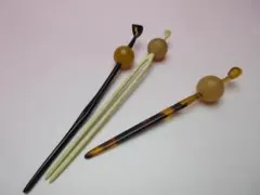 瑪瑙 琥珀 玉簪 本鼈甲 他 本べっ甲 レトロ アンティーク 70130