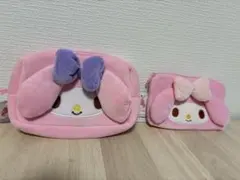 韓国限定 マイメロディ ポーチ 大小セット ピンク ２点セット 韓国ダイソー