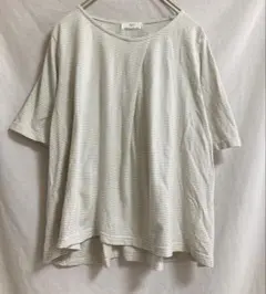 アップルハウス　半袖　tシャツ　プルオーバー　グレー　ボーダー　コットン　日本製のサムネイル