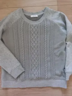 BACK NUMBER グレー温かトレーナー Small