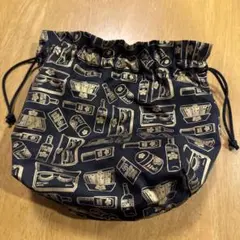 マリークワント化粧品デザインのドローストリングポーチ