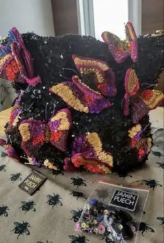 ジャマンピュエッシュバッグ《美品》　蝶々　バタフライ【人気色】