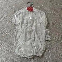 日本製 刺繍入り ホワイトツーウェイ・ドレスオール