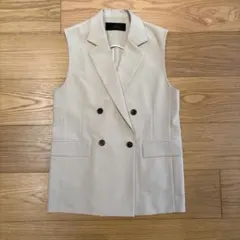 Laisse ベージュ ダブルブレスト ノースリーブベストのサムネイル
