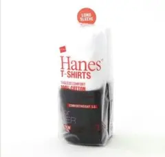 Hanes JAPAN FIT for HER クルーネック長袖Tシャツ　黒のみ