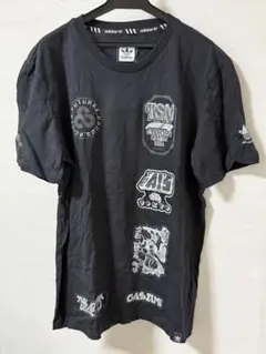 adidas グラフィックプリント Tシャツ Lサイズ ブラック