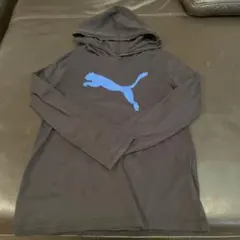 PUMA ブラック フード付き長袖Tシャツ M10/12 140サイズ