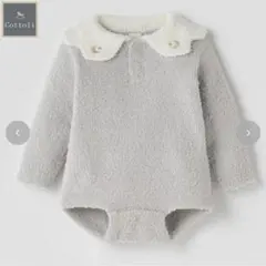 ベビー　長袖ロンパス（80・Cottoli） ジェラピケ風　モコモコ