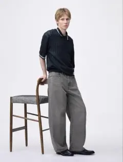 GU バレルレッグジーンズ　メンズ　34inch (注:裾上げあり)