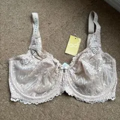 ブラジャー大きいサイズ レースワイヤー入りパッドなし 胸を小さく見せる F100