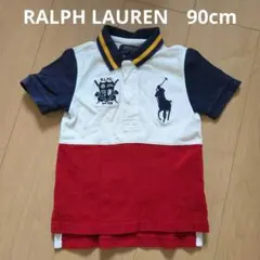 Polo Ralph Lauren ポロシャツ 2T　90　男の子　半袖　白×赤