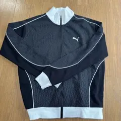 PUMA トラックジャケット ヘリンボーン柄 ブラック Mのサムネイル