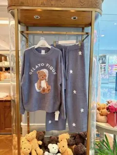 ジェラートピケ ジェラピケ ベア モコモコルームウェア 上下セット 01