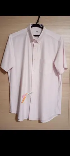 ピンク ユニクロ半袖ドレスシャツ