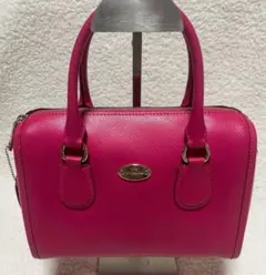 極美品 COACH コーチ ピンク 33329ミニベットサッチェル