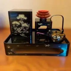 輪島塗 漆器 膳 重箱 銚子 盃 お屠蘇セット 松蒔絵 - メルカリ