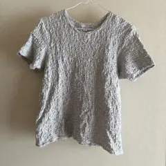 ユニクロ　クレープ素材Tシャツ　グレー Lサイズ