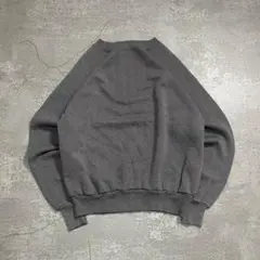 90sUSA製wrangler無地スウェットフェードグレークルーネックラグラン