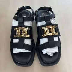 TOD'S KATE METAL LOGO SANDALS 38.5のサムネイル