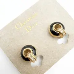2973-8 極美品✨Dior　イヤリング　CD ロゴ　希少　刻印