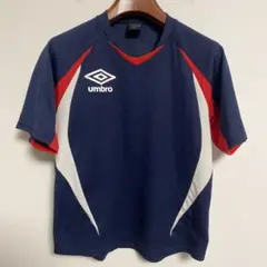umbro アンブロ スポーツ ドライTシャツ ネイビー/レッド Mサイズ