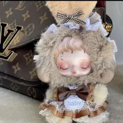 n.ページ スカルパンダ ぬいぐるみ 服 ハンドメイド　2着セット 新品】 スカルパンダ グリーン 着せ替え 緑 2点セット POPMART ぬい服