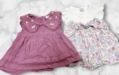 プティマイン トップス2枚セット イチゴ 花柄 サイズ110