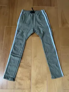 オリーブグリーン サイドストライプ パンツ
