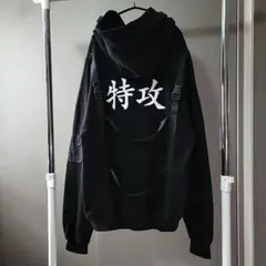 A’GEM9 エージェムナイン LUDI パラシュートパーカー 刺繍 ブラック