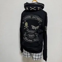 VANSON ブラック フルジップパーカー