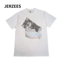 90s USA製 Virginia Miller CAT Tシャツ ホワイト Lのサムネイル