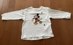 petit main ミッキーマウス 長袖カットソー 100