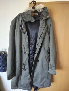 モッズコート　ミリタリーコート　中古　メンズ　XL トグルボタン　ボア付き