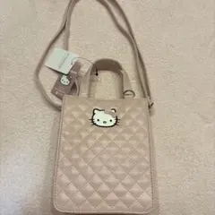 ローリーズファームハローキティキルティングミニショルダーバッグおまけでシール付き