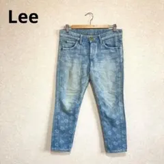 Lee デニムパンツ テーパードパンツ 花柄 アンクル丈 Sのサムネイル