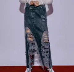 Ameri RIB MIX DENIM SKIRT 26inch 美品 - メルカリ