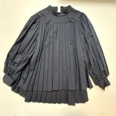 B863 RUIRUEBOUTIQUE プリーツフレアトップスブラウス　S