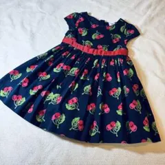 BabyGAP95cmおでかけワンピース　さくらんぼ柄、裏地つきハイウエストのサムネイル
