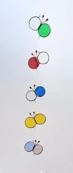 ハンドメイド■ちょうちょのオーナメント■ステンドグラス 北欧