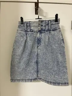 デニム風ミニスカート